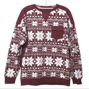 SOULSTAR dark mauve white sweatshirt size XL‎